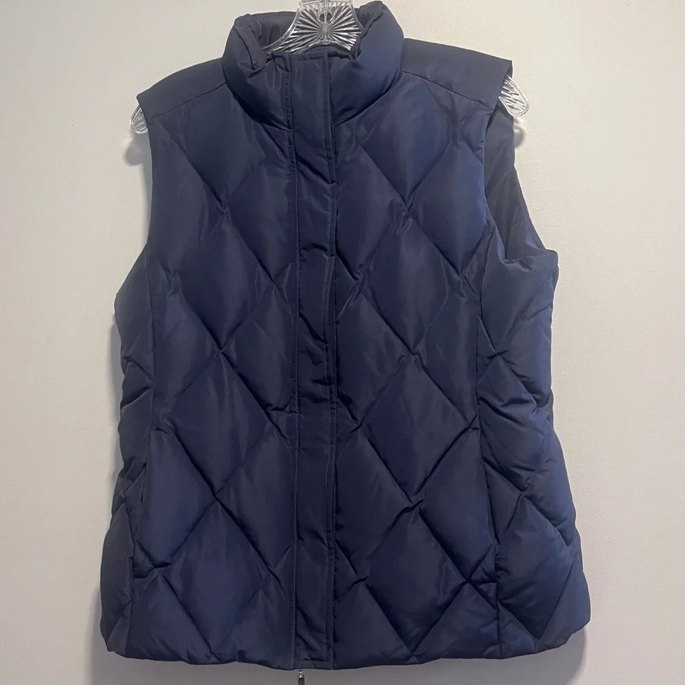 Brooks Brothers 346 Quilted Down Vest Navy Puffer Vest Classic Prep Outerwear - Picture 1 of 11